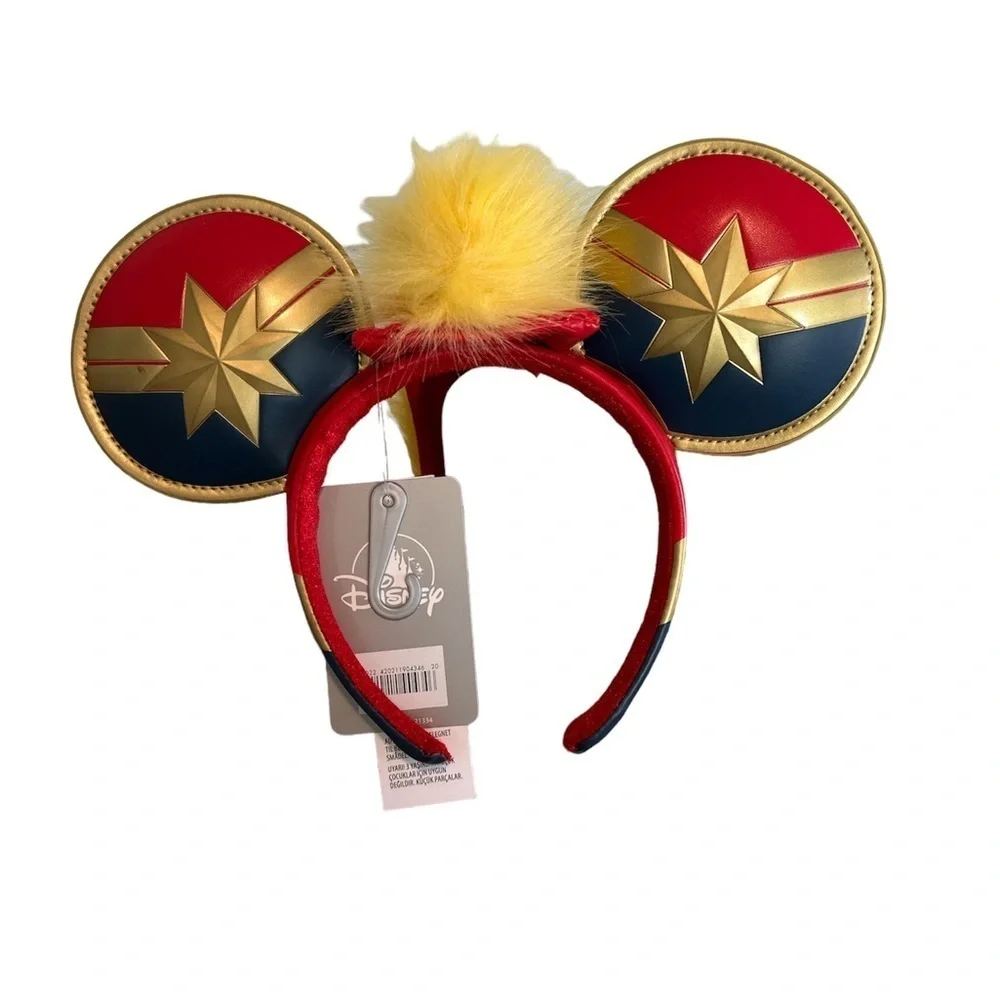 Disney Parks Captain Marvel Ear Headband WITH MOHAWK New with tags - Picture 3 of 4
